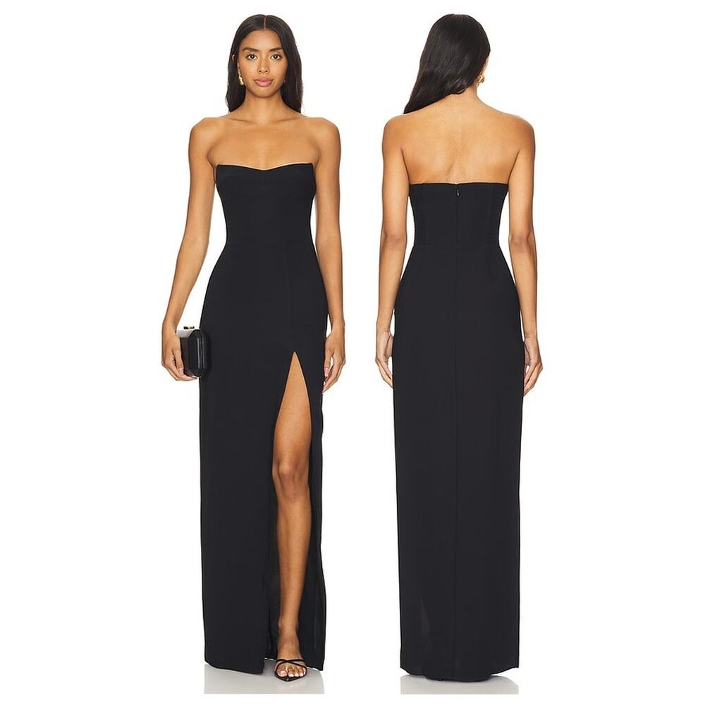 Amanda Uprichard Ivy Gown Strapless Column Wedding Guest Party Evening Formal M